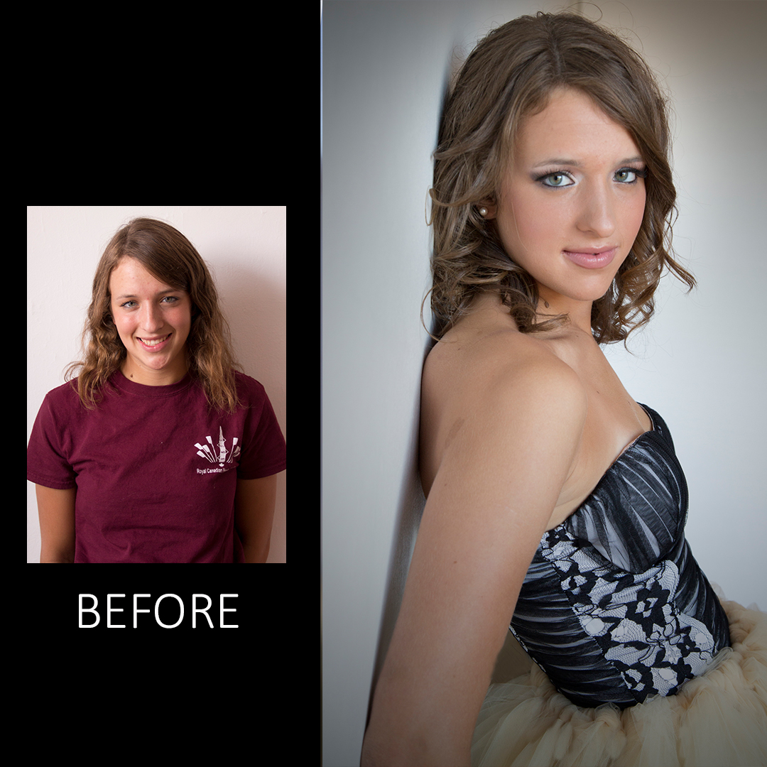 Glamour portrait session before and after Bergen County NJ - client 8
